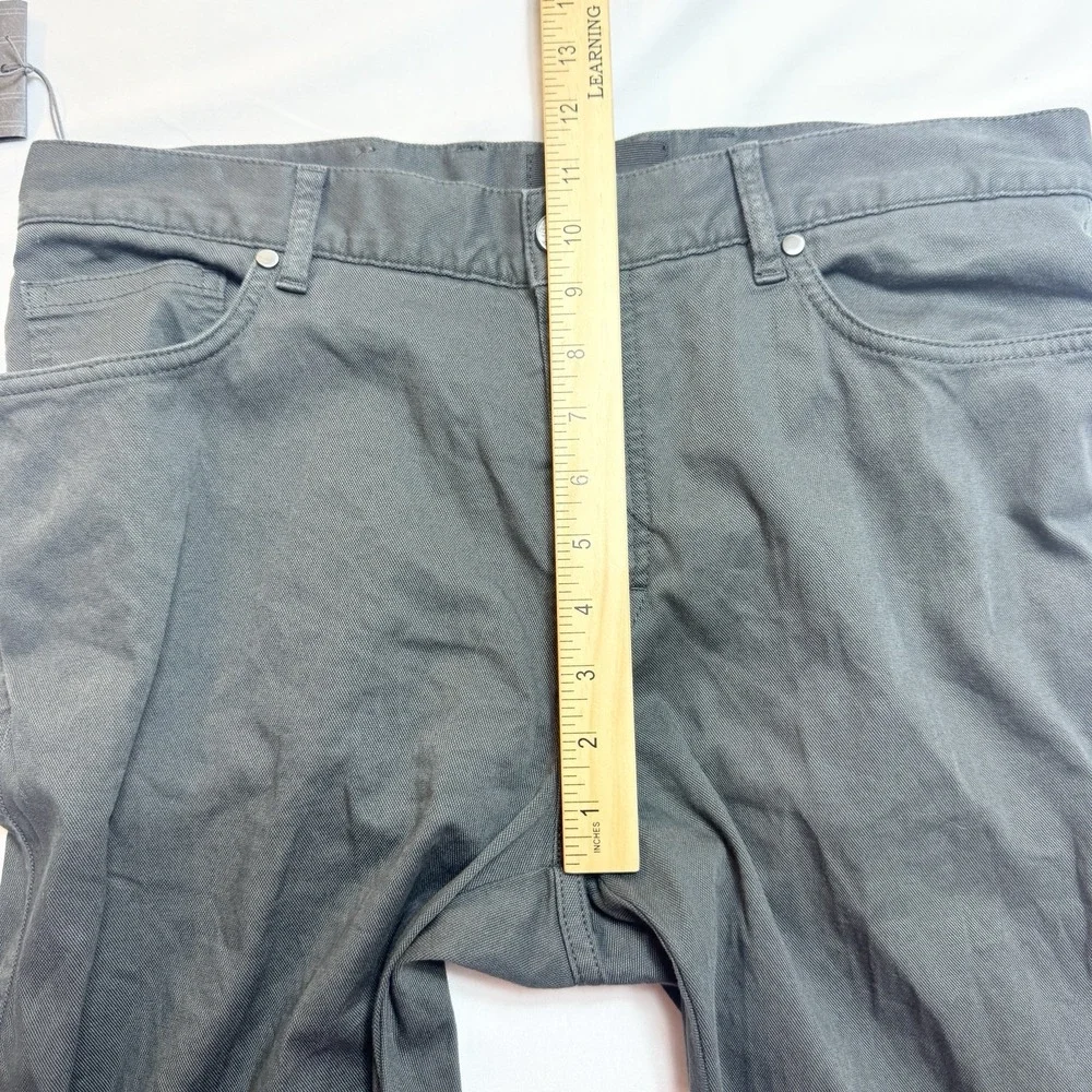 Ermenegildo Zegna City Fit Stretch Cotton Pants Mens 35x34.5 Gray 5 Pocket Jeans